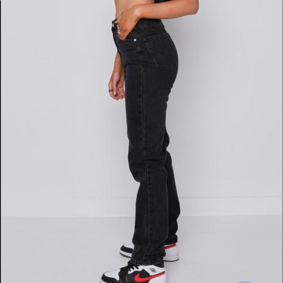 Black high-rise jeans - Picture 4 of 5